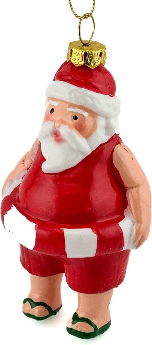 HomeBound by KY | Kersthanger kerstman met zwemband | 8,6x2,8x10cm | kerst | kerstbal